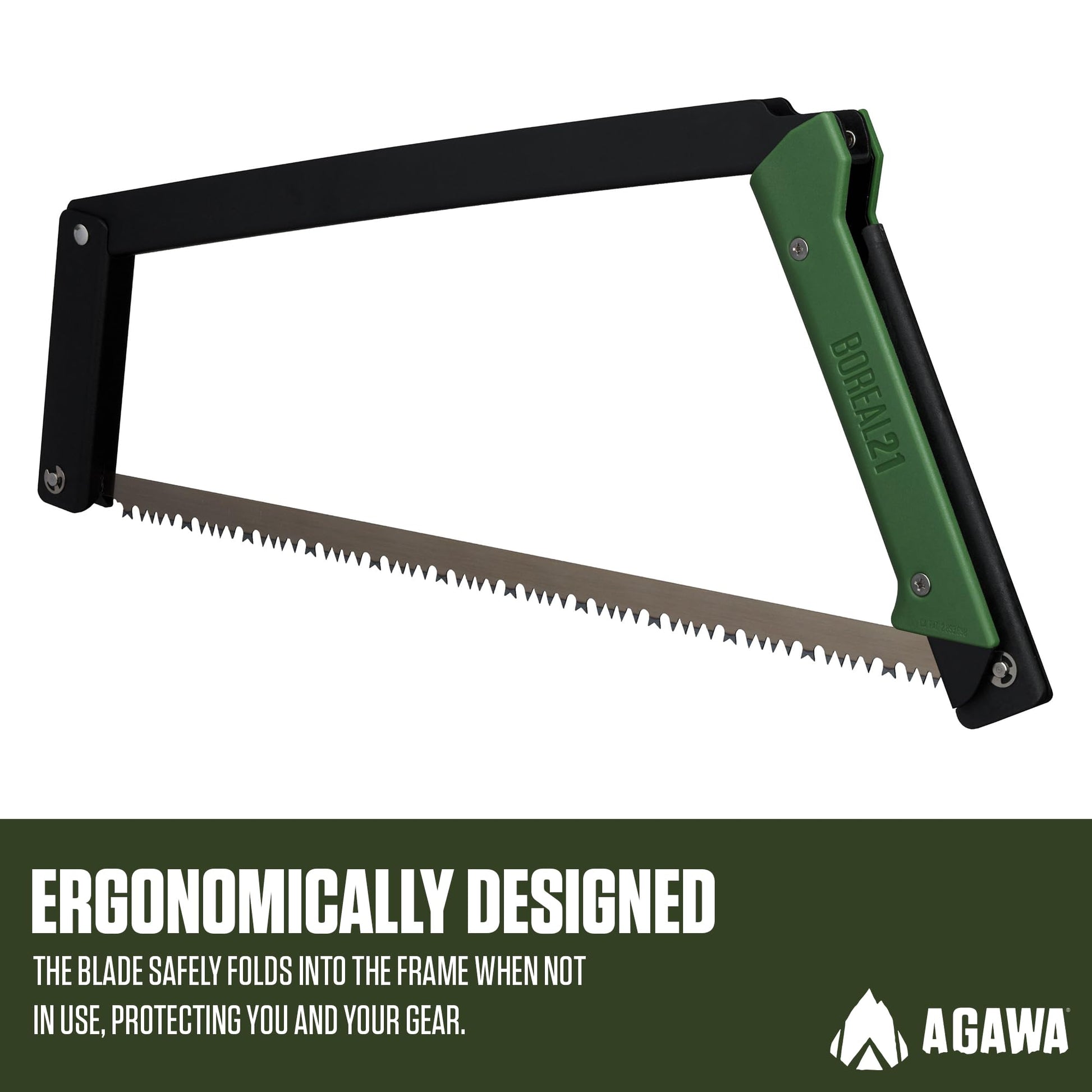 AGAWA - BOREAL21-21 Inch Folding Saw with All-Purpose Saw Blade - Camping Gear For Hiking, Fishing