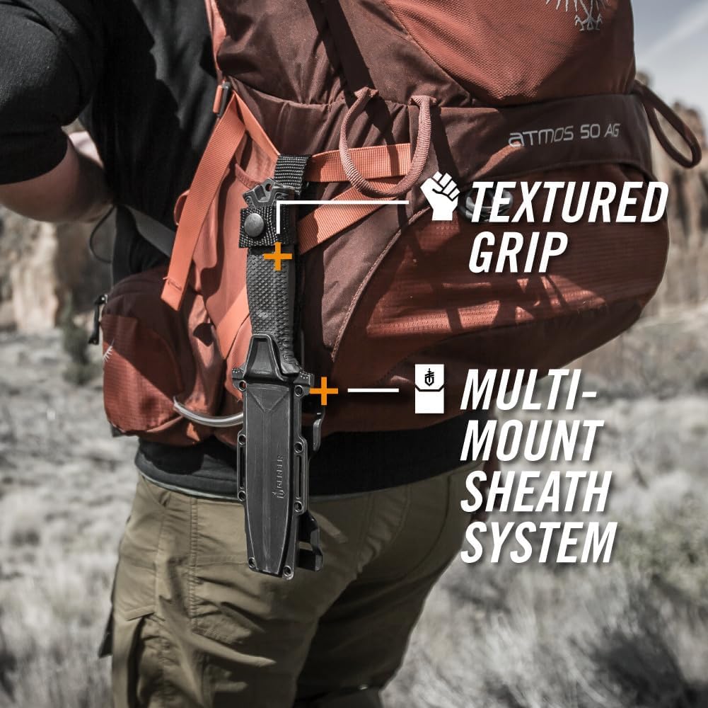Gerber Gear StrongArm Fixed Blade Knife - Tactical Survival Knife for Camping & Hunting - Made in