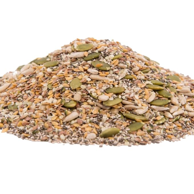 GERBS Raw Super 7 Seed Snack Trail Mix 4 LBS. | Top 14 Food Allergy Free | Resealable Bulk Bag | Made in USA | Raw Pumpkin | Sunflower | Brown & Golden Flax | Black & White Chia | Hemp | Gluten Free