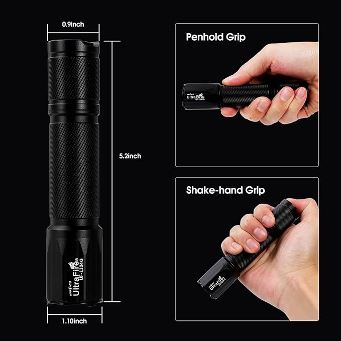 ULTRAFIRE Hunting Green Flashlight - 382 Yards Green Light Predator Light 520nm-540nm Green Tactical Flashlight with Picatinny Rail Mount and Pressure Switch Kit for Hogs,Coyotes, Varmints