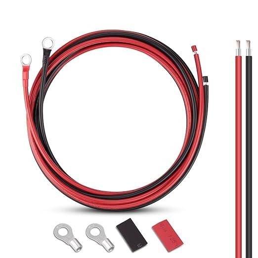 iGreely 10 Gauge Wire Tinned Copper Tray Cable - Connect Charge Controller and Battery for Solar Panel MPPT RV Automotive Marine Boat 10FT 10AWG