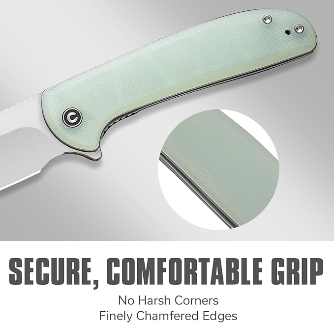 CIVIVI Primitrox Folding Knife for EDC, Flipper Pocket Knife with 3.48" Nitro-V Blade G10 Handle for Everyday Carry C23005A-1