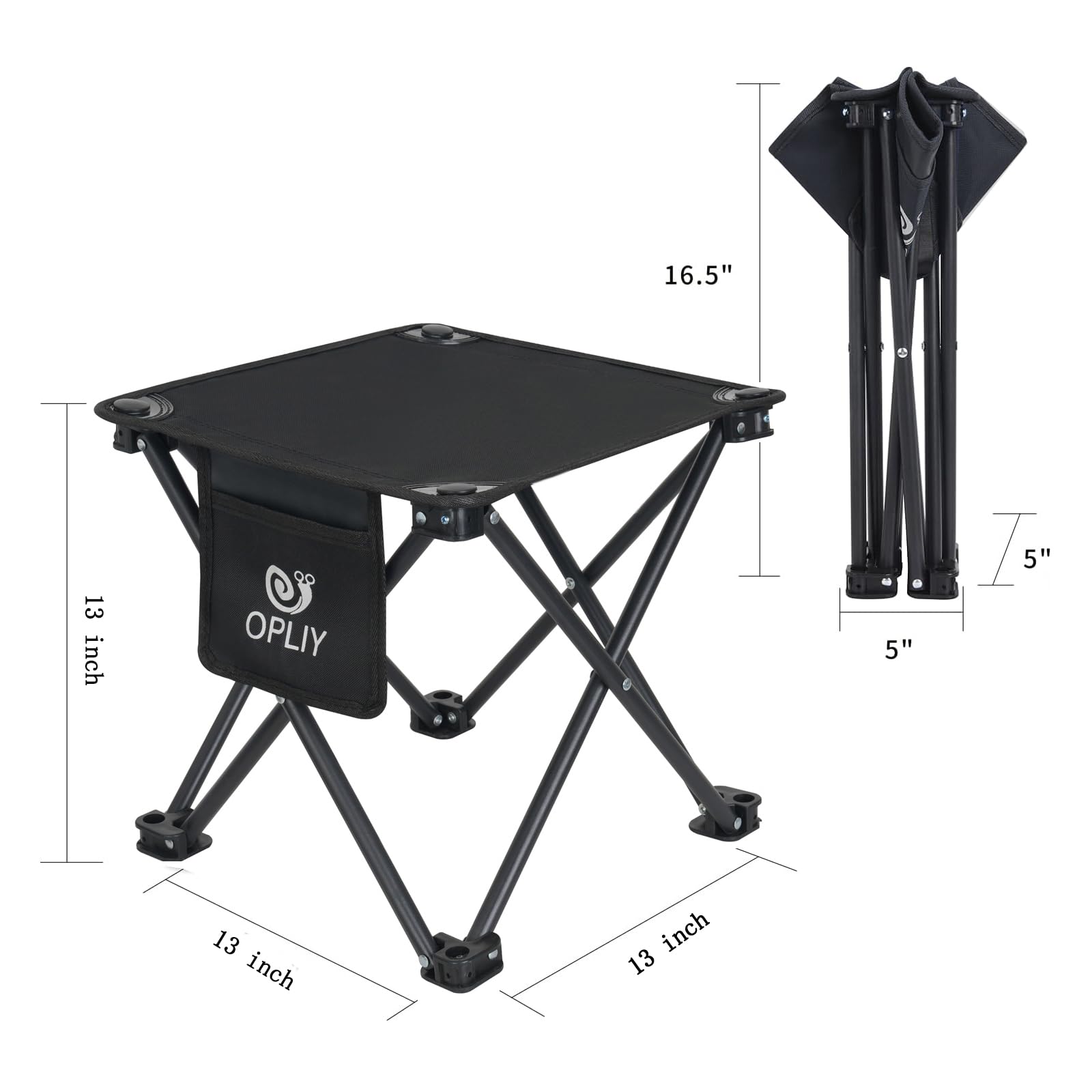 Opliy Camping Stool 2 Pack,13 Inch Portable Folding Stool for Outdoor Gardening and Beach Hiking