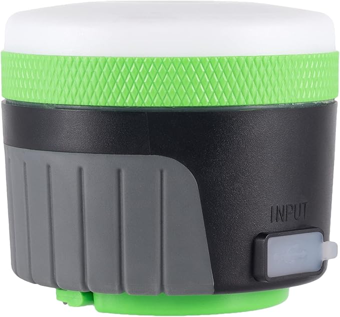 LIT-PaTH LED Camping Lantern, Rechargeable Light with Magnet Base, 4400 mAh, Survival Kit for Emergency, Hurricane, Outage, Large Green, 1 Pack