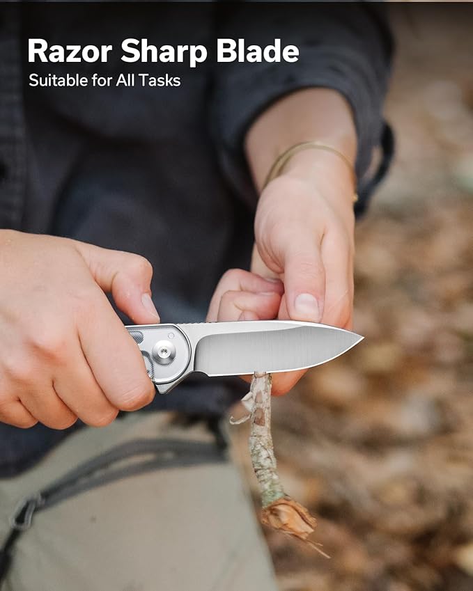 CIVIVI Folding Pocket Knife- Elementum Flipper Knife with 2.96'' D2 Blade Lexan Handle, Ideal for Men Women Outdoor EDC Gift C907A-7