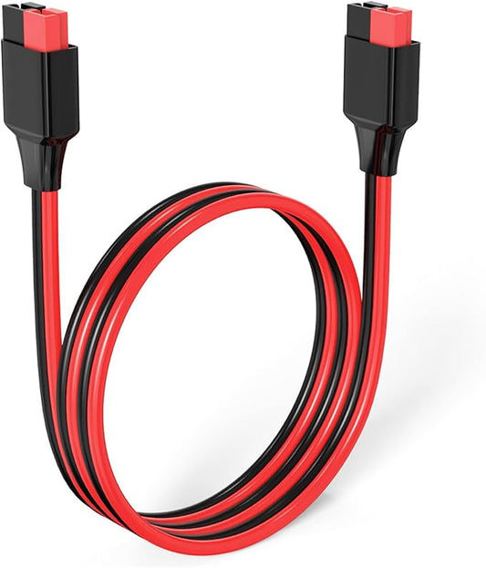 10AWG 2FT Anderson Extension Cable 2 6 10 20 35 50FT Solar Extension Cable Anderson Connector for Portable Power Station Solar Generator Solar Panel (2FT)