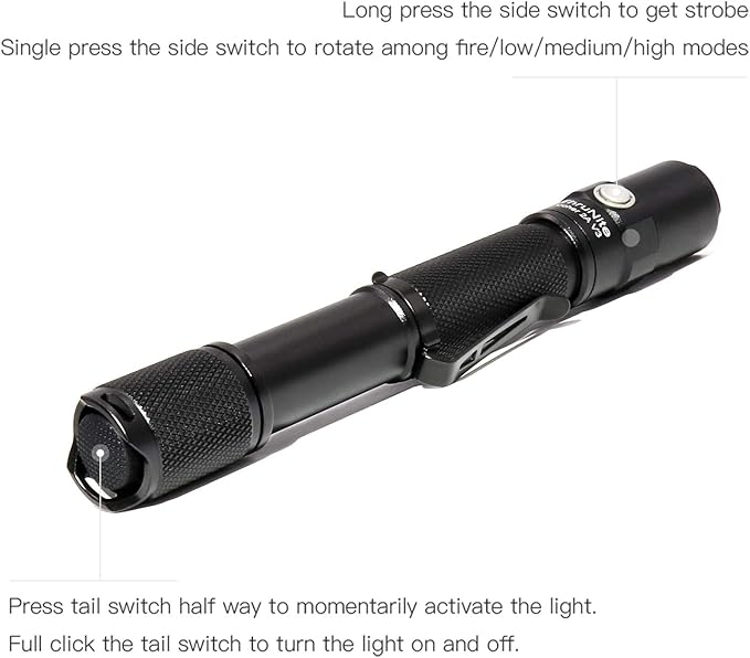 ThruNite 2PCS Archer 2A V3 Cool White LED Flashlight 500 Lumens, Mini AA Flashlight with Lanyard, IPX8 Water-Resistant Dual Switch Outdoor Flash Light - CW