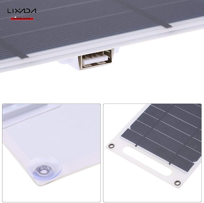Solar Panel Charger USB Port Portable High Power Paper Shaped Monocrystalline Silicon for Cell Phone Camping Hiking Travel