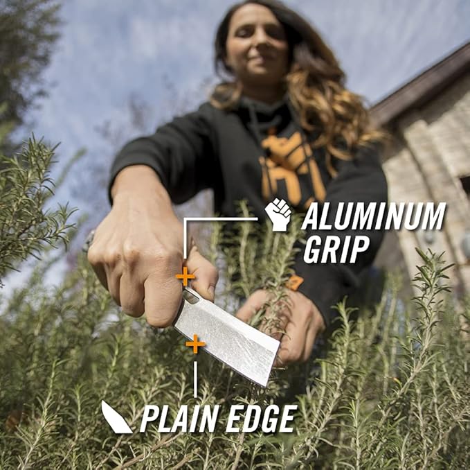 Gerber Gear Flatiron Folding Pocket Knife, EDC Stainless Steel Folding Knife with 3.6" Cleaver Blade and Pocket Clip