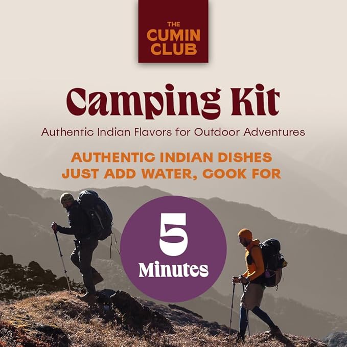 Cumin Club Indian Meals | Freeze Dried Backpacking & Camping Food | Gluten Free | High Protein | Pack of 10 | Authentic Flavors for Outdoor Adventures | Ready to Eat & Easy Prep
