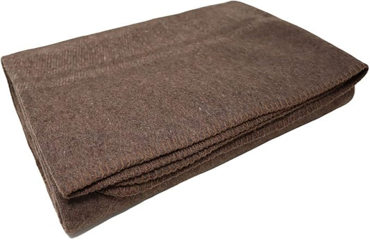 M MCGUIRE GEAR Italian Style Army Blanket, Mil-Spec, 62 in x 84 in, Wool Blend, Flame Retardant, Grey