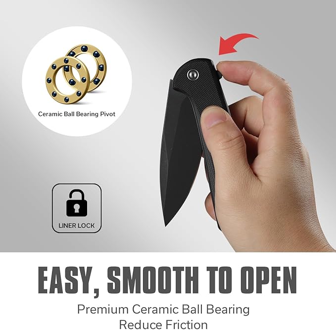 CIVIVI Primitrox Folding Knife for EDC, Flipper Pocket Knife with 3.48" Nitro-V Blade G10 Handle for Everyday Carry C23005A-2