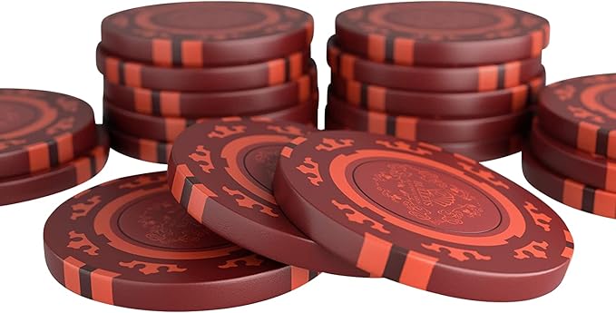 Bullets Poker Set ??with Case, Chips and Cards ??Deluxe Chip Set, Ideal for Casino Games, Prominence Poker and More, This Sets Also Comes with a Case, 300 Clay Chips Corrado, No Values.