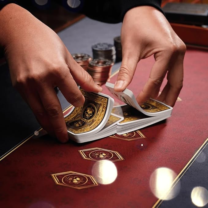 PIRATEGOLD Pirate Themed Metal Poker Chip Set 300pc for Texas Hold?™Em, Gold, Silver, Gunmetal, Bronze Coins with 2 X Card Decks, 1 X Custom Wooden Carrying Case