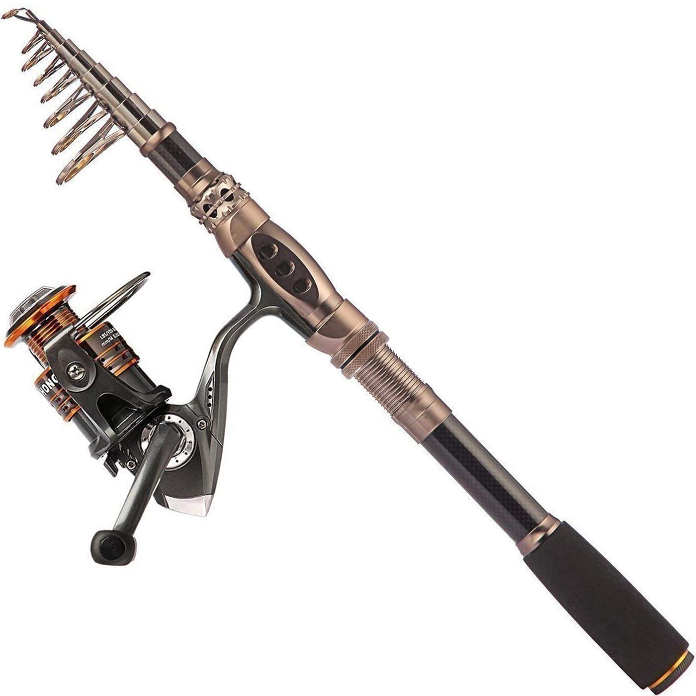PLUSINNO Fishing Rod and Reel Combos Carbon Fiber Telescopic Fishing Rod with Reel Combo Sea