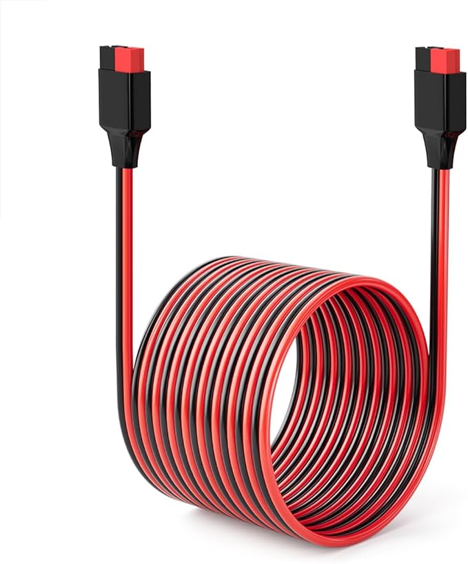 12AWG 75FT Anderson Extension Cable 2 6 10 20 35 50 75 100FT Solar Extension Cable Anderson Connector for Portable Power Station Solar Generator Solar Panel (75FT)