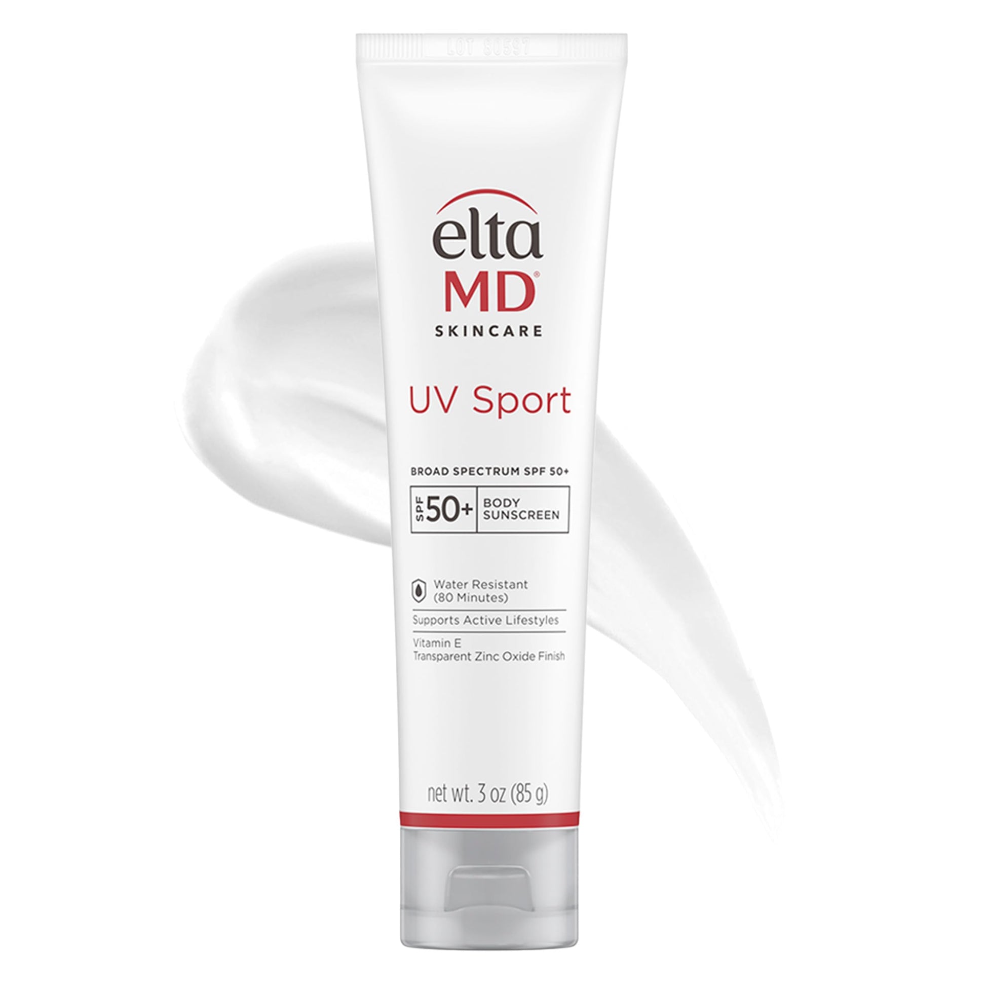 EltaMD UV Sport Sunscreen, Water and Sweat Resistant 80 Min, SPF 50, 3 oz