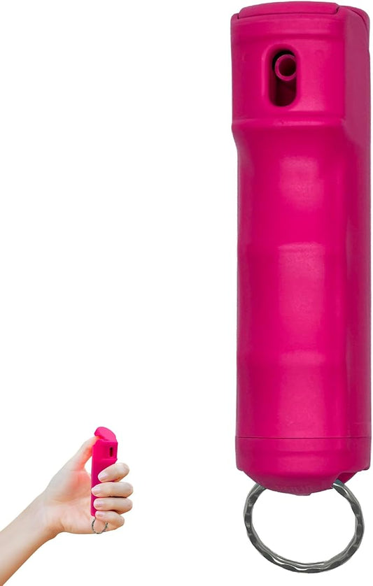 FURY Fliptop Hardshell Pepper Spray, 12ft Range, UV Dye Identifier, Police Strength, Made in USA
