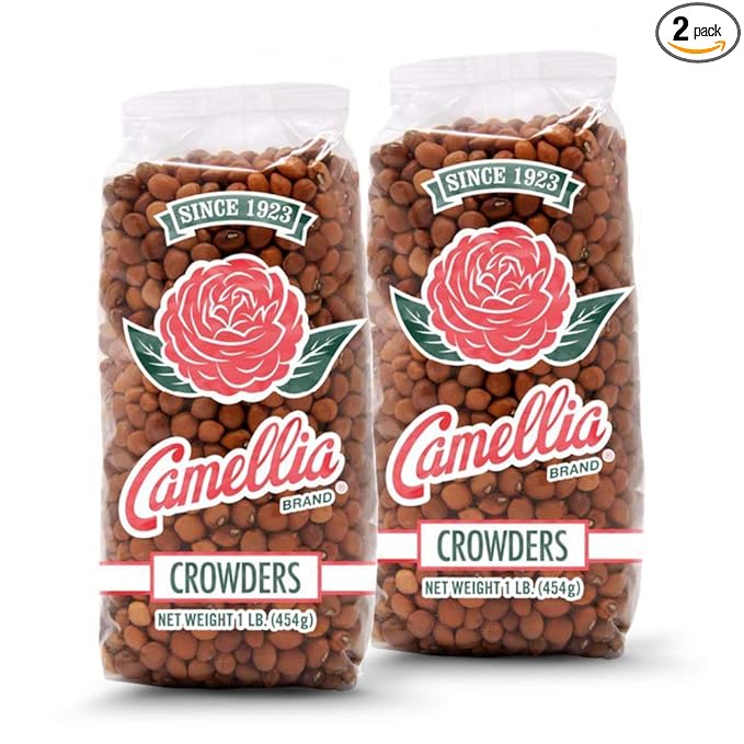 Camellia Brand Dried Crowder Peas ??Premium Southern Field Peas with Rich, Earthy Flavor for Soul Food, Hoppin??John, Stews, Salads, and Healthy Vegetarian Meals ??Non-GMO, Gluten-Free 1 Pound (Pack of 2)