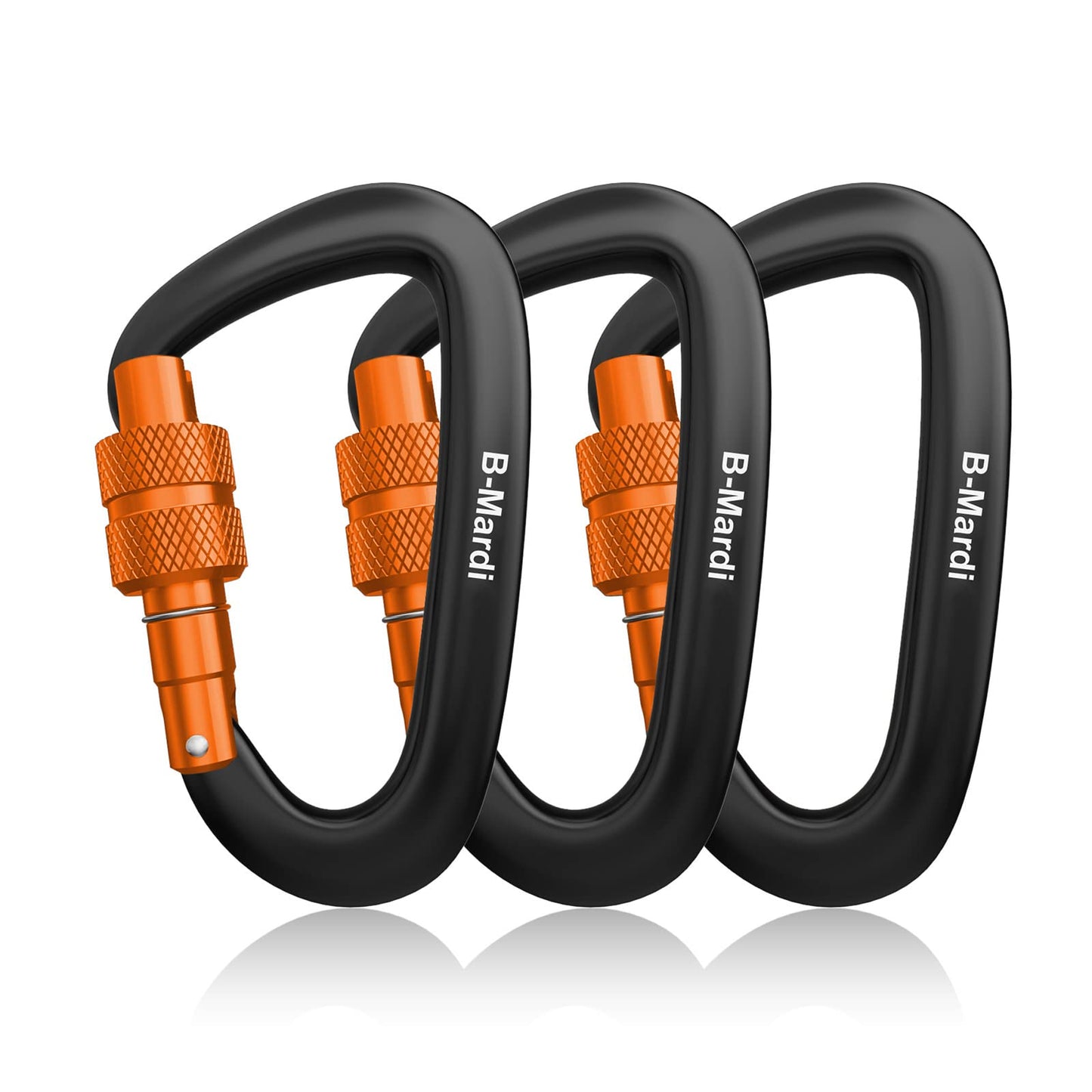 B-Mardi Carabiner Clips Heavy Duty 12kN (2697 lbs)-Lightweight Locking Carabiners for Camping