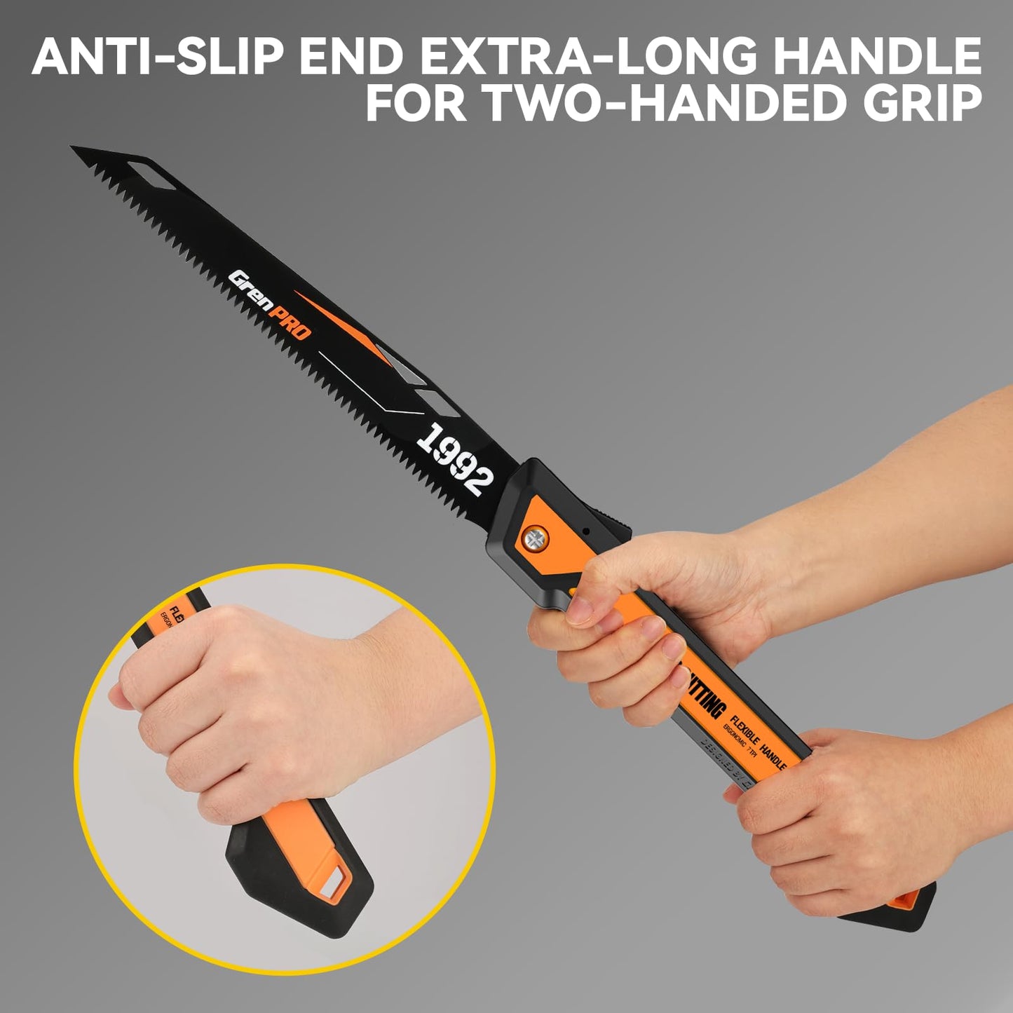 GRENPRO Folding Pruning Saw 10 Inch, Hand Saw for Tree Trimming