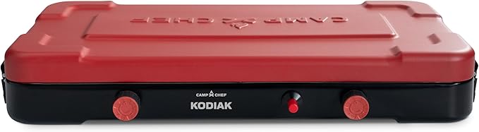 Camp Chef Mountain Series Kodiak - High Outpt Two-Burner Camp Stove - Lid Doubles as Windscreen - Portable Cooking Stove - For Outdoor Cooking - 20,000 BTU?™s
