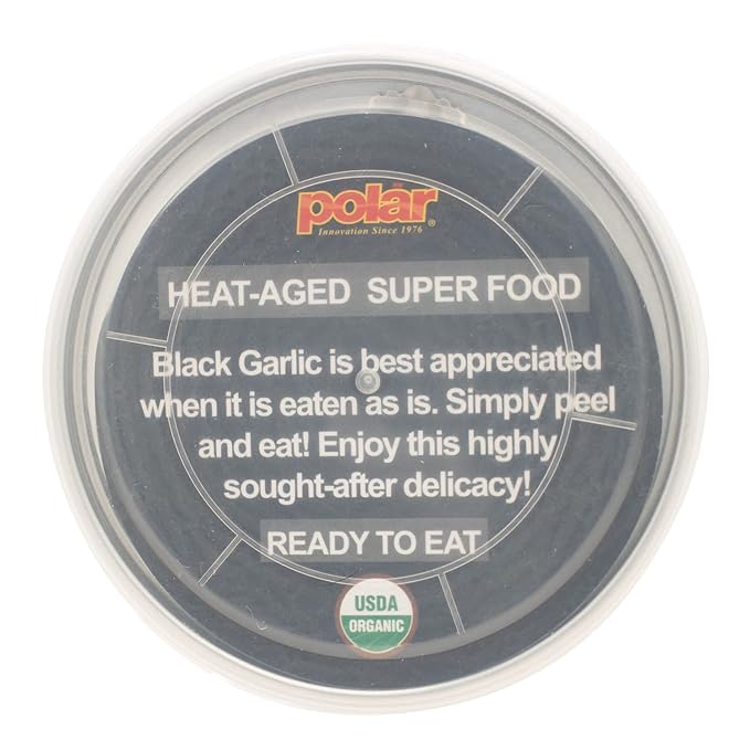 MW Polar USDA Organic Black Garlic 8.8oz (Pack of 6), Whole Bulbs, Easy Peel, All Natural, Chemical Free, Kosher Friendly Ready to Eat Healthy Snack