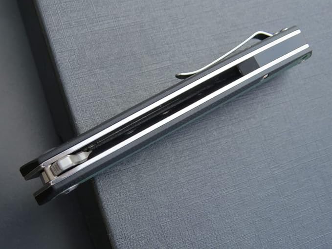 Eafengrow EF964 Pocket Folding Knife G10 Handle D2 Blade EDC Tactical Folder for Outdoor Camping Hiking (Green)