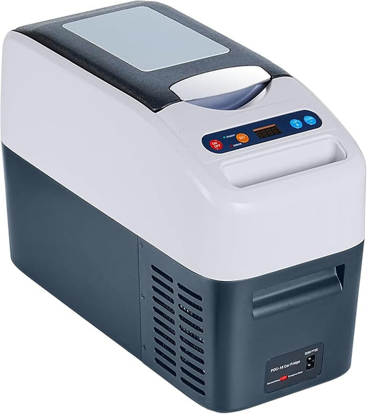 Portable Car Refrigerator, 12 Volt Refrigerator, Slim Design, 0℉~50℉, 17 Quart(16L) Electric Cooler, 12v Cooler for Vehicles, Truck, Camping, Travel, Home, RV