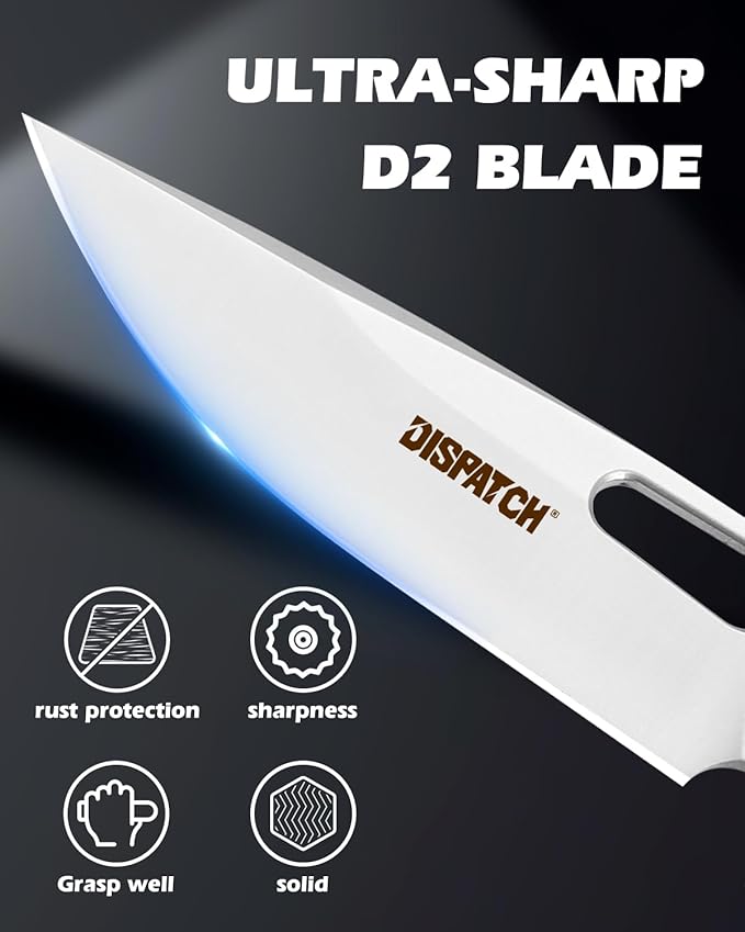 EDC Folding Knife with Clip, 3 Inch D2 Steel Drop Point Blade with G10 Handle, Pocket Knife for Men Women Outdoor Camping Hiking with Thumb Hole and Axis Lock Pocketknife