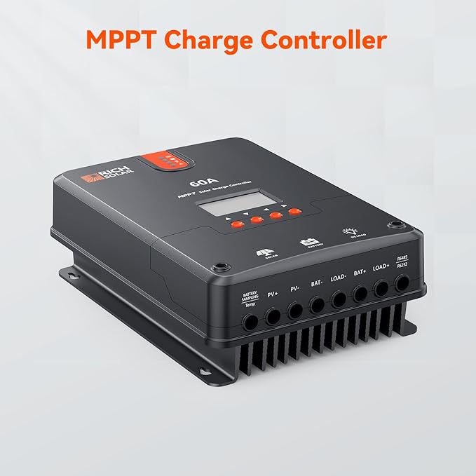 RICH SOLAR 1200 Watt 24V Solar Kit Contains 6 High Efficiency 200W Monocrystalline Panels with 9 Busbars and 60A MPPT Controller