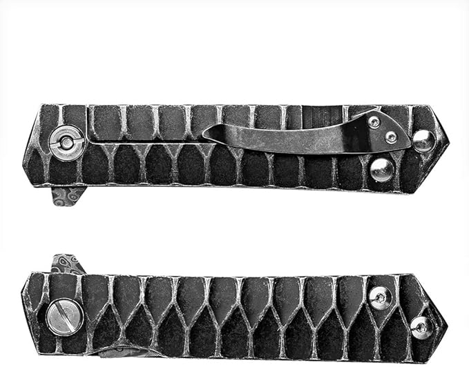 BGT VG-10 Damascus Folding Pocket Knife Custom Knives for Outdoor Camping Fishing,Gift for Man Husband Dad