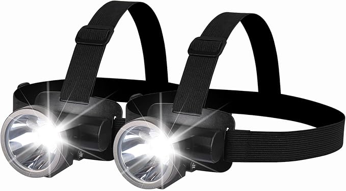 Bright LED Rechargeable Headlamp,Lightweight Mini Head Lamp with 2 Modes,IPX5 Waterproof USB Headlight with 90° Adjustable, Outdoor Portable Flashlight Headlamps for Hiking Running Camping(2pcs）