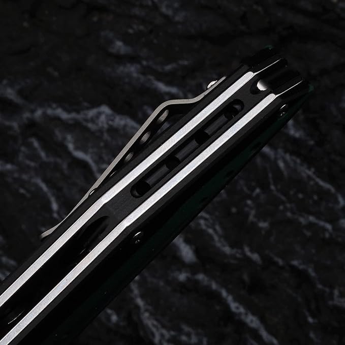 outdoors Folding Pocket Knife with 3.7in VG10Steel Blade,?�Mosaic type G10 Handle, Liner Lock, Titanium Clip, EDC Flipper Utility Knife for Hunting, Camping, Hiking and Fishing