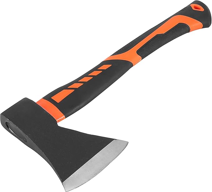 HOIGON 2 Pack 15 Inch Chopping Axe, Camping Hatchet with Fiberglass Shock-Absorbing Handle, Camp Axe for Kindling, Chopping Wood