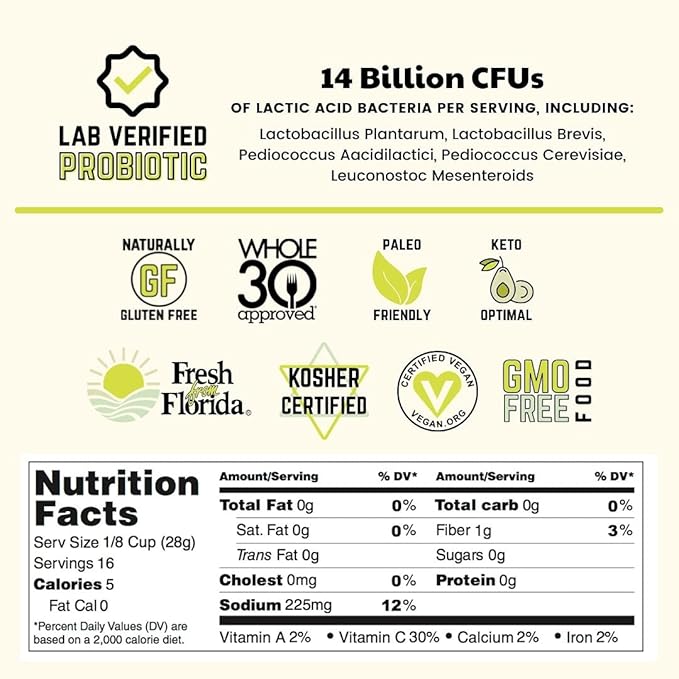 Olive My Pickle Organic Kimchi Fermented - 16 oz | 1-Pack of Probiotic Cucumber Kimchi Vegan | Fresh Korean Kimchi with Natural Probiotics for Gut Health - Perfect for Ramen & Spicy Kimchi Noodles