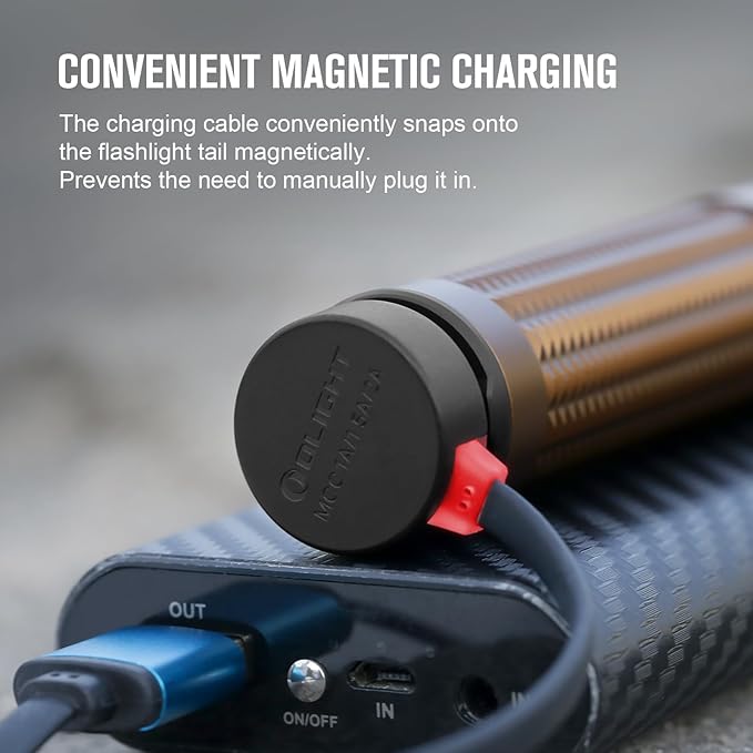 OLIGHT Warrior Mini3 1750 Lumens Rechargeable Tactical Flashlight with Dual Switch and Proximity Sensor, LED Light for EDC, Outdoor, Camping and Emergency (Desert Tan)