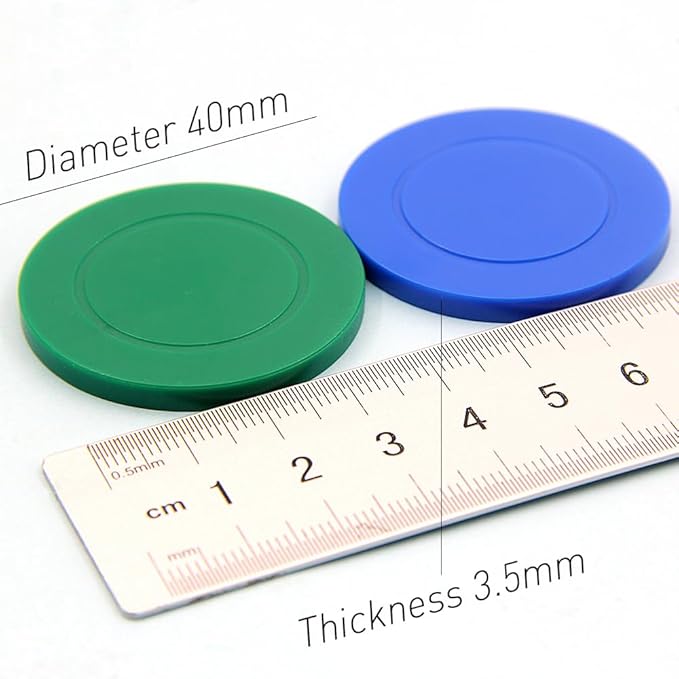 500 Custom Poker Chips Plastic Tokens,40mm/1.57in Diameter,Imprint Full-Color with Your Logo,Text or Images for Drink Bar,Wedding,Event,Company Advertise