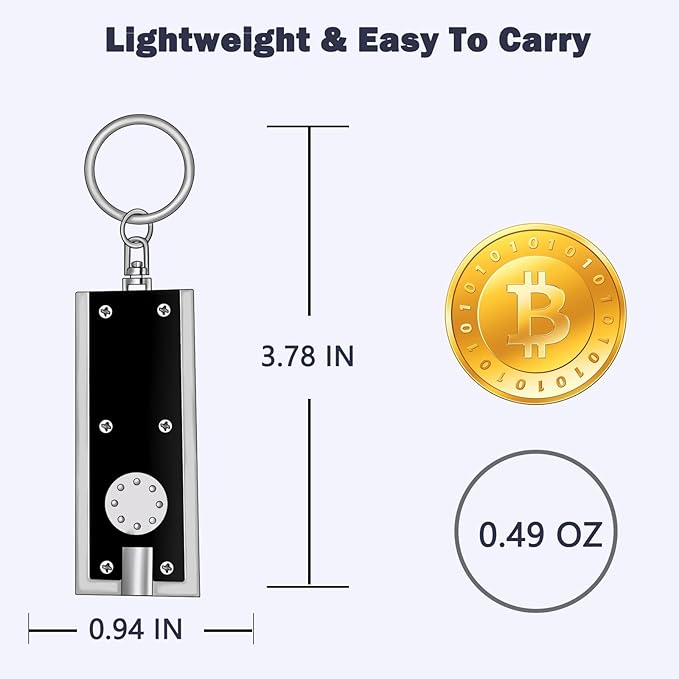 Mini LED Keychain Flashlight, Tiny Ultra Bright White Light Pocket Key Ring LED Flashlights for Camping, Hiking, Emergency - Batteries Included (8PCS-Multicolor)