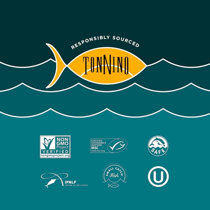 Tonnino Yellowfin Tuna Fish in Olive Oil - Pack of 12 Can (4.94 Ounces (Pack of 12), Olive Oil)