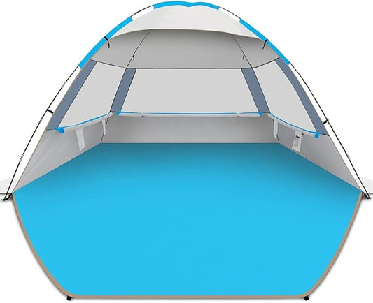 Gorich Beach Tent Sun Shelter for 3/4-5/6-7/8-10 Person with UPF 50ï¼?UV Protection, Lightweight & Easy Setup Beach Shade Canopy, Portable Beach Shade Tent Beach Cabana