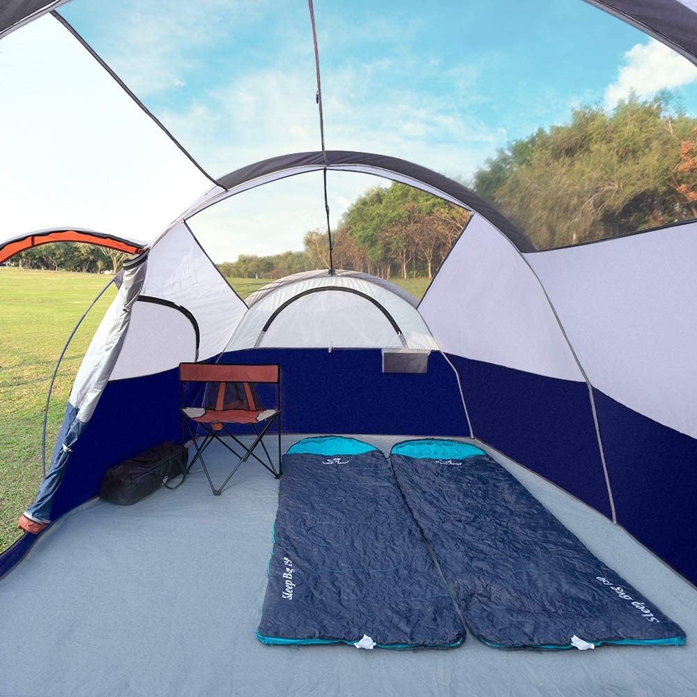 CAMPROS CP 8 Person Camping Tent, Room Divider, Rainfly, Weather Resistant