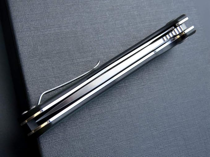 Eafengrow EF964 Pocket Folding Knife G10 Handle D2 Blade EDC Tactical Folder for Outdoor Camping Hiking (Green)