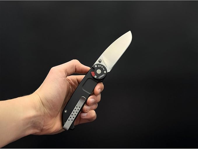 Extrema Ratio - BF2 CD (STONE WASHED), Folding Knife, Böhler N690 steel blade hardened to 58 HRC, stone-washed finish, anticorodal aluminum handle, reversible clip, Italian handcrafted precision