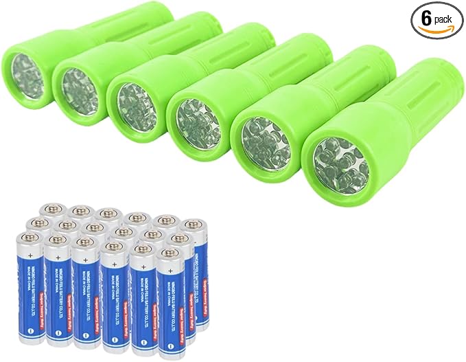 9-LED Mini Flashlight, Small Multicolor Flashlights with Lanyard, Batteries Included, for Hurricane Supplies Party Favors, Gift, Christmas Gifts Stocking Stuffers