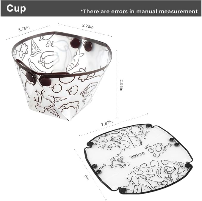 Collapsible Bowl Set of 12 Pieces, Portable Food Grade Camping Plates Tableware, Plastic Folding Bowls For Outdoor Family Travel Picnic(3.7 * 2.7 * 3in)