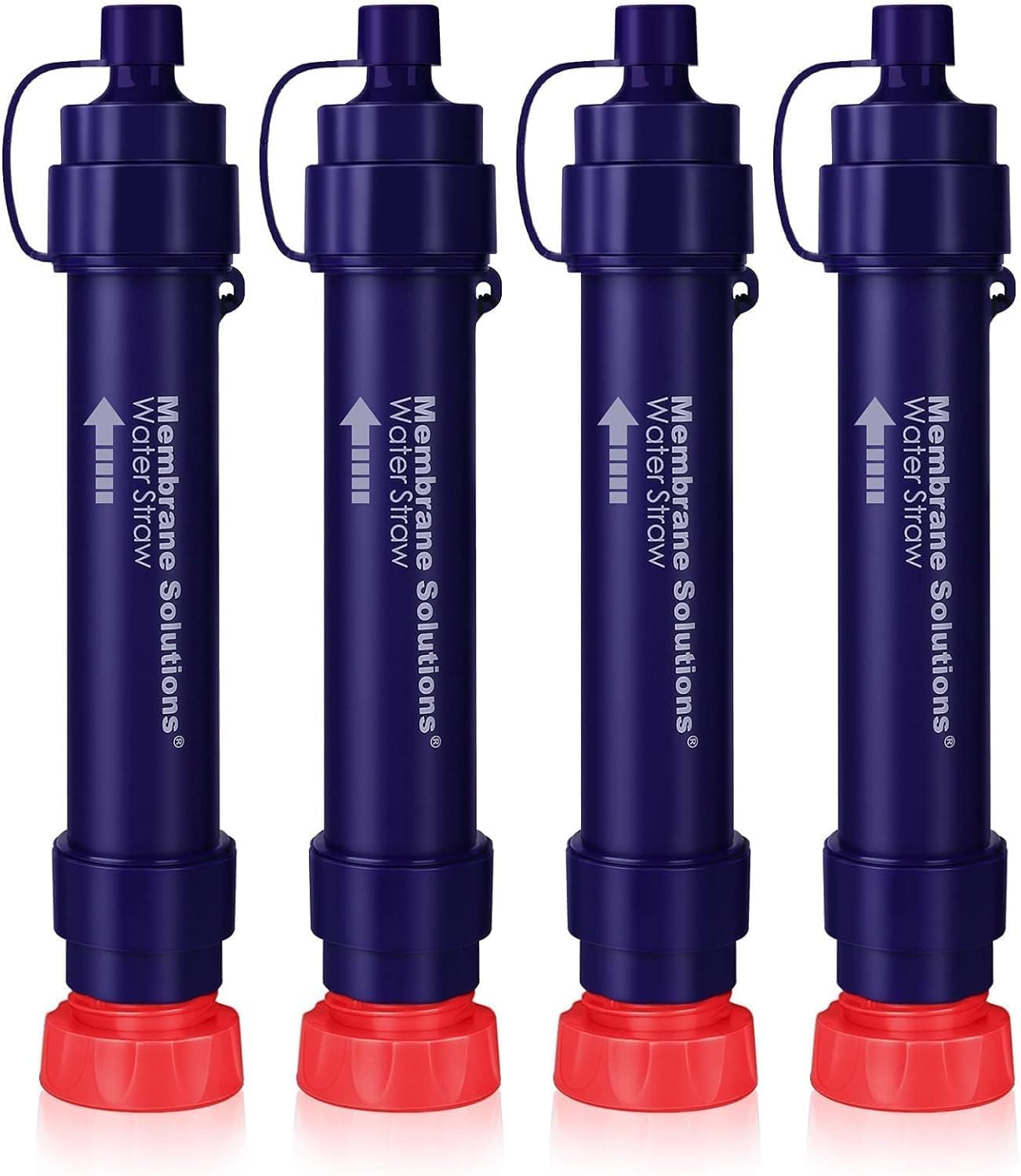 Membrane Solutions S2 Detachable Water Filter Straw, 4-Pack