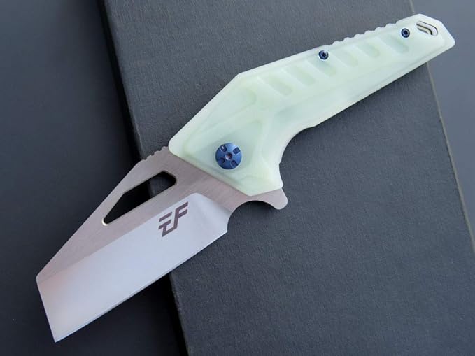 Eafengrow EF933 Pocket Folding Knife EDC D2 Steel Blade Knives G10 Handle Pocket Clip EDC Knife Emergency Outdoor Camping Tools (jade)