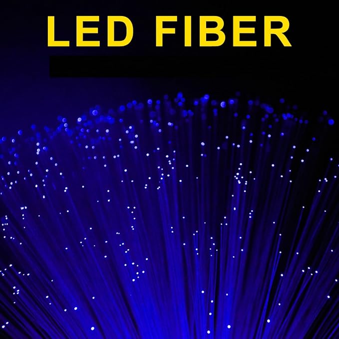 12 Pack Blue Glow Fiber Optic Wands Bulk Light Up Wand Glow Sticks with 3 Light Modes for Easter 4th of July Christmas Party Favors