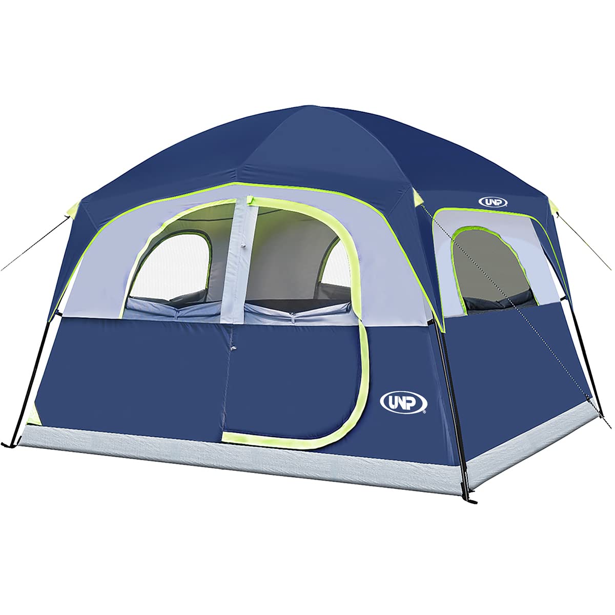 UNP 6 Person Tents for Camping Waterproof Family Cabin Tent with Rainfly